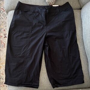 Chico's Black Cool Cotton Shorts